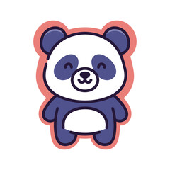 Obraz premium Adorable Cartoon Panda Illustration