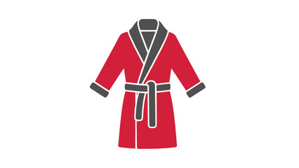 Red bathrobe with gray accents © MSF