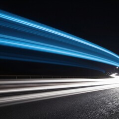 Abstract Digital Data Flow Stream With Light Trails