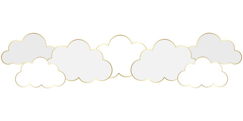 cloud paper style vector illustration