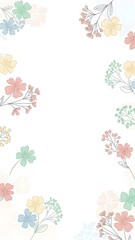 Light floral pattern background with pastel colors creating a delicate aesthetic