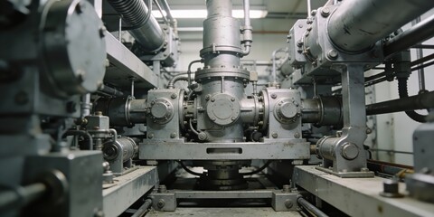 Industrial machinery in operation within a modern factory setting