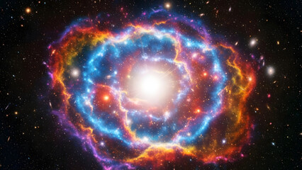 Stunning Rose Nebula with vibrant cosmic colors