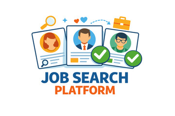 Online job search platform featuring diverse candidate profiles and tools