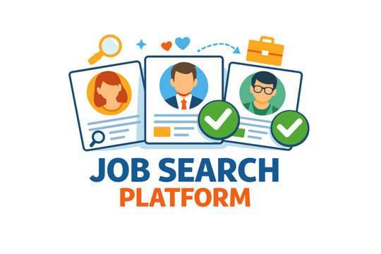 Online job search platform featuring diverse candidate profiles and tools