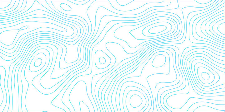 Abstract colorful contour wave lines topographic background, lines map seamless pattern, modern wallpaper texture and realistic design used for banner and posters, mountain relief geographic pattern.