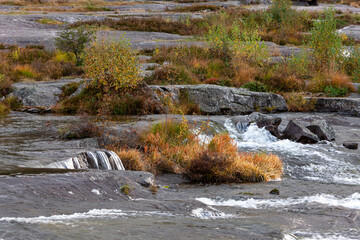 Autumn flood in Syrtveitsfossen, Norway, landscape