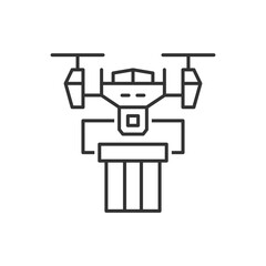 Drone Delivery Box Icon