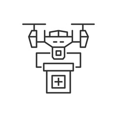 First Aid Delivery Drone Icon