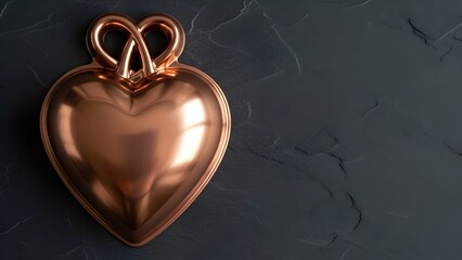 Valentine's day copper heart pendant romantic jewelry gift for him or her on valentine day