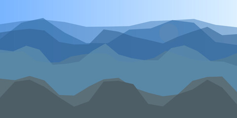 Abstract mountain range