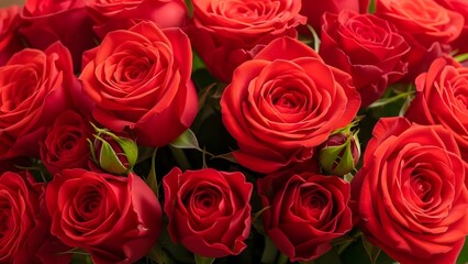 Beautiful red roses bouquet for valentine's day gift romantic flowers arrangement