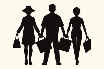 vector silhouettes of people
