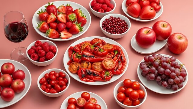 Red Food Spectrum: A Vibrant Array of Fruits and Vegetables