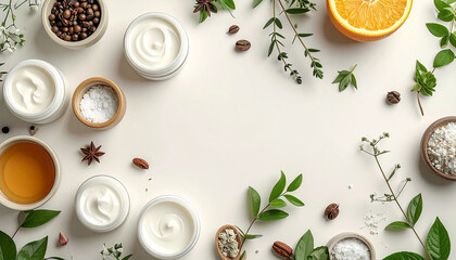 Fototapeta premium Natural Skincare Products and Ingredients.