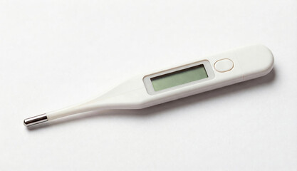 Digital thermometer for measuring body temperature, isolated on a white background
