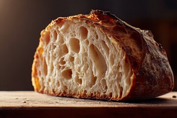 Artisan Bakery Product Sliced Loaf Close-Up