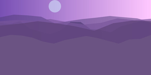 Purple mountain sunset
