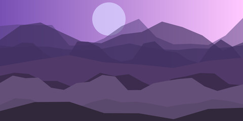 Purple mountain sunset
