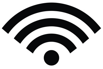 wifi signal icon silhouette vector