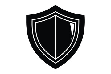 shield protect icon silhouette vector