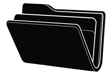 folder icon silhouette vector