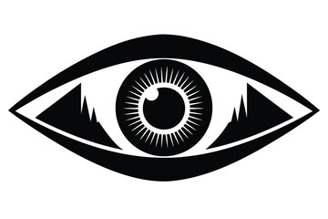 eye view icon silhouette vector