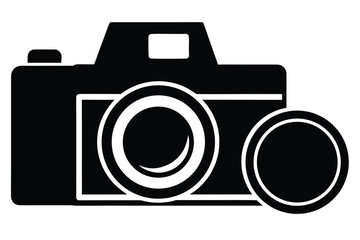 camera photo icon silhouette vector