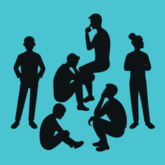 silhouette of a man and woman