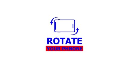 Rotate smartphone icon for portrait and landscape mode. Rotate screen instruction for mobile device orientation. Rotate phone screen animation for proper video use. Turn your phone rotation. - Powered by Adobe