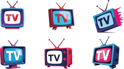 pop art tv flat vector illustration