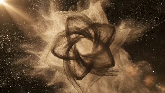 Mysterious Star Symbol in Cosmic Space.