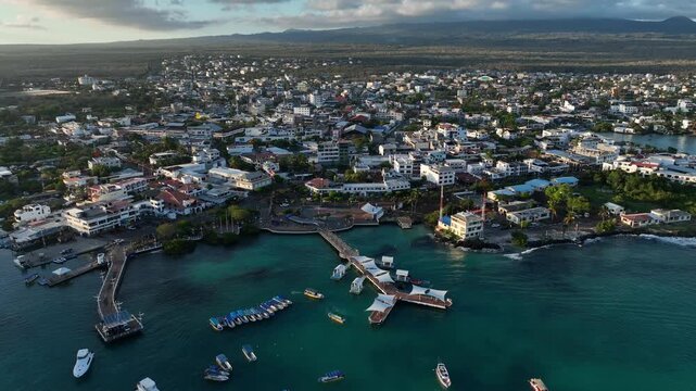 aerial view of galapagos islands