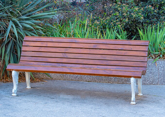 Wooden bench in the park