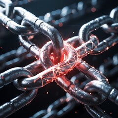 Interlocked Metal Chains with Energy Spark Concept