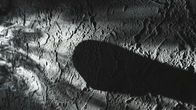 Shadow of Ram on Concrete Wall.