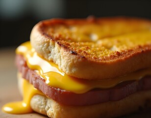 Classic Croque Monsieur Sandwich with Melted Cheese