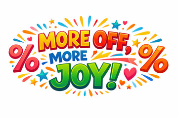 Vibrant Holiday Savings. Clean modern holiday banner illustration, colorful retail savings banner reinforcing happiness through