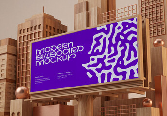 Template Mockup Outdoor Bus Stop Poster Advertising Branding and Identity in Winter Night Scene