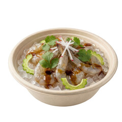 Raw Shrimp on Ice with Bitter Melon and Sauce