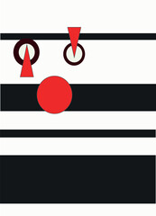 A bright, colorful circus-themed drawing
