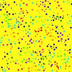 Vector - Confetti seamless pattern, colorful illustration.
