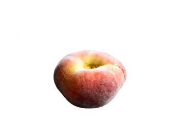 isolated flat peach with transparent background