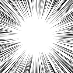 Naklejka premium Dynamic Radial Speed Lines Burst Effect Vector with Motion Explosion Style for Comic, Action, and Energy Backgrounds