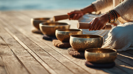 Sound Healing Therapy Using Tibetan Singing Bowls for Vibrational Energy Balance and Mental Clarity