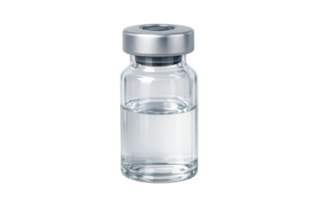 Vial with medicine liquid for vaccine injection
