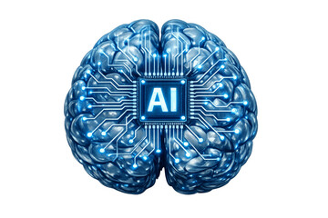 Human brain with ai chip and neural network