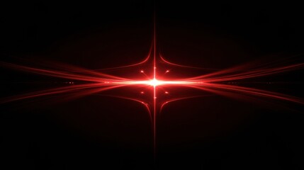 Abstract Representation of Quantum Zeno Effect Showing Frequent Measurements That Freeze Decay With Glowing Red Curves for Scientific Exploration