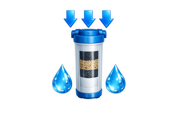Water filtration system producing clean drinking water