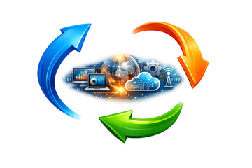 Data exchange processing in global cloud computing network